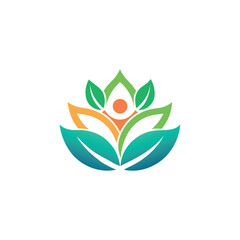 wellness logo design vector 