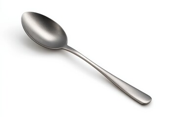 Sleek, modern tablespoon isolated on a white background. Perfect for adding a touch of elegance to your culinary photos.