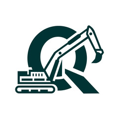 Excavator Logo for Construction Company