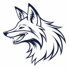 wolf head vector