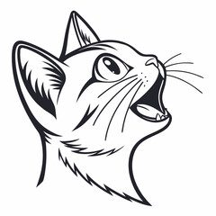 vector illustration of a cat