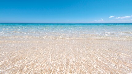 Beach Water Under a Blue Sky