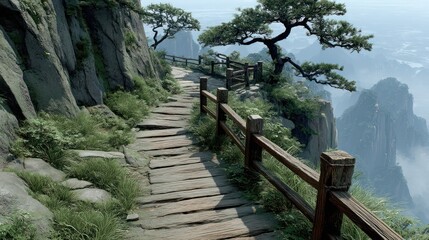 Mountain hiking path