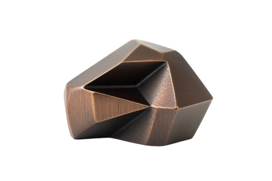 a metal object with a triangular design on it