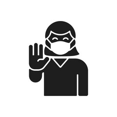 Virus Precaution Stop Icon