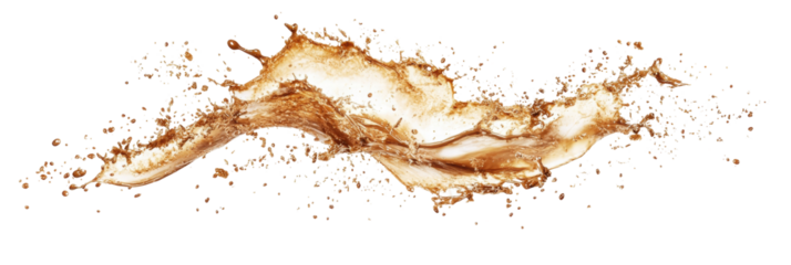 Isolated Brown Liquid Splash