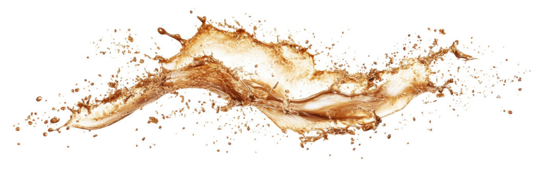 Isolated Brown Liquid Splash