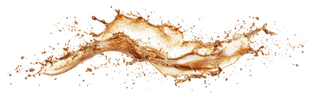 Isolated Brown Liquid Splash