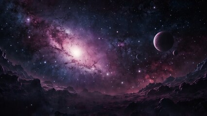 Obraz premium Beautiful purple space background with a sci-fi cosmic atmosphere, space, background, purple, beautiful, cosmic, galaxy