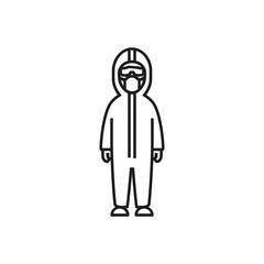 Protective Hazmat Suit Icon