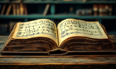 Antique book open pages aged paper texture closeup