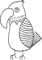 北欧風　ラインアート_bird13