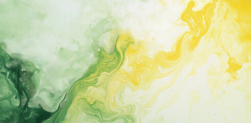 Vibrant Lime Green Background with Swirling Liquid Paint Patterns – Energetic and Bright Design for Creative Projects, Advertising, and Artistic Visuals