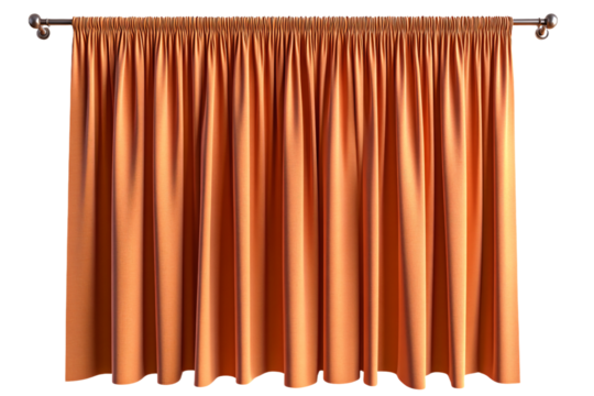 a curtain with a long plea on it