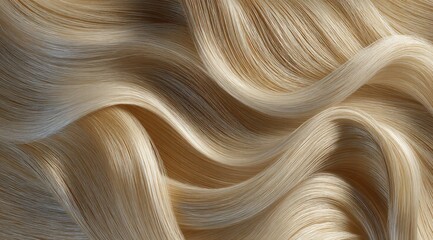 Golden Blonde Wavy Hair Texture