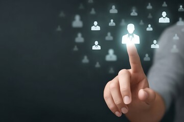 Selecting a Candidate Online Human Resources Recruitment Technology Digital Networking