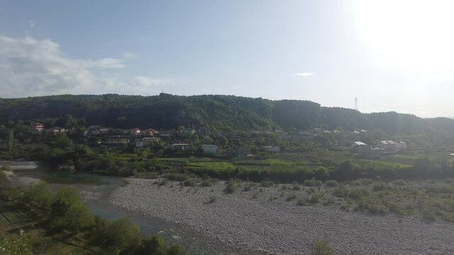 panorama in Shkodra region , Albania