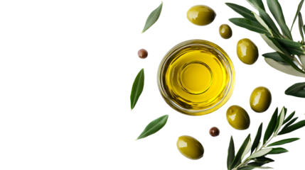 Delicious Big Green Olives in Olive Oil with Leaves