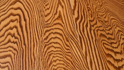 Natural Oak Wood Grain Texture in Close-Up Macro with Detailed Brown Hardwood Patterns