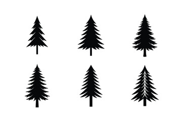 Fototapeta premium Modern Abstract Christmas Tree Silhouettes Collection