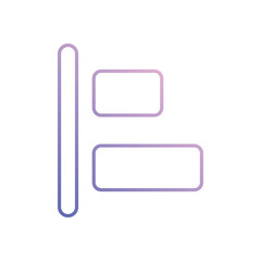 Left Align Vector icon