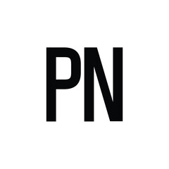 PN monogram logo design letter text name symbol monochrome logotype alphabet character simple logo