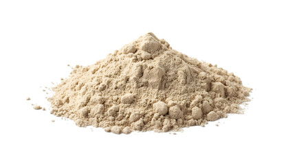 Whey Protein Powder on White Background for Fitness Supplements Marketing