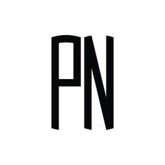 PN monogram logo design letter text name symbol monochrome logotype alphabet character simple logo
