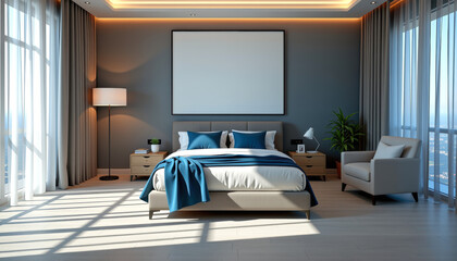 Modern minimalistic bedroom design idea