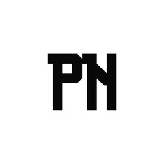 PN monogram logo design letter text name symbol monochrome logotype alphabet character simple logo