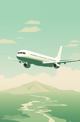 airplane flying over the clouds