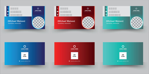 Modern Business Card Design Template for Corporate Use