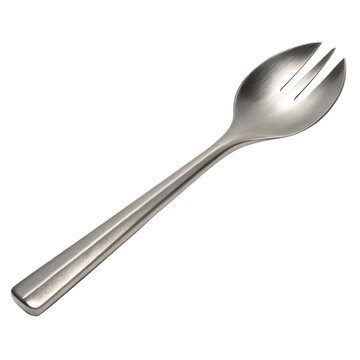 Studio shot featuring a titanium spork angled against a transparent background, ideal for lightweight dining in camping, backpacking, and outdoor adventures