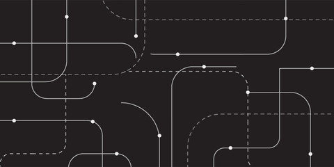 Abstract connect lines and dots circuit, simple technology graphic background, vector design network technology and connection concept.