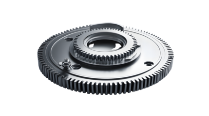 Precision 3D Gear Illustration on Isolated White Background for Industrial Concepts