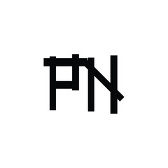 PN monogram logo design letter text name symbol monochrome logotype alphabet character simple logo