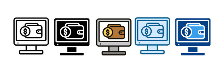 Fintech Icon Set Multiple Style Collection