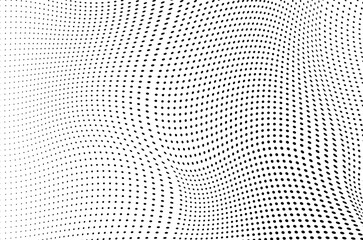 Fototapeta premium The halftone texture is monochrome. Vector chaotic background