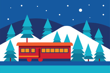 christmas tree in the snow