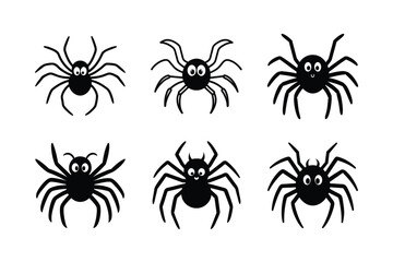 black spider vector halloween spooky