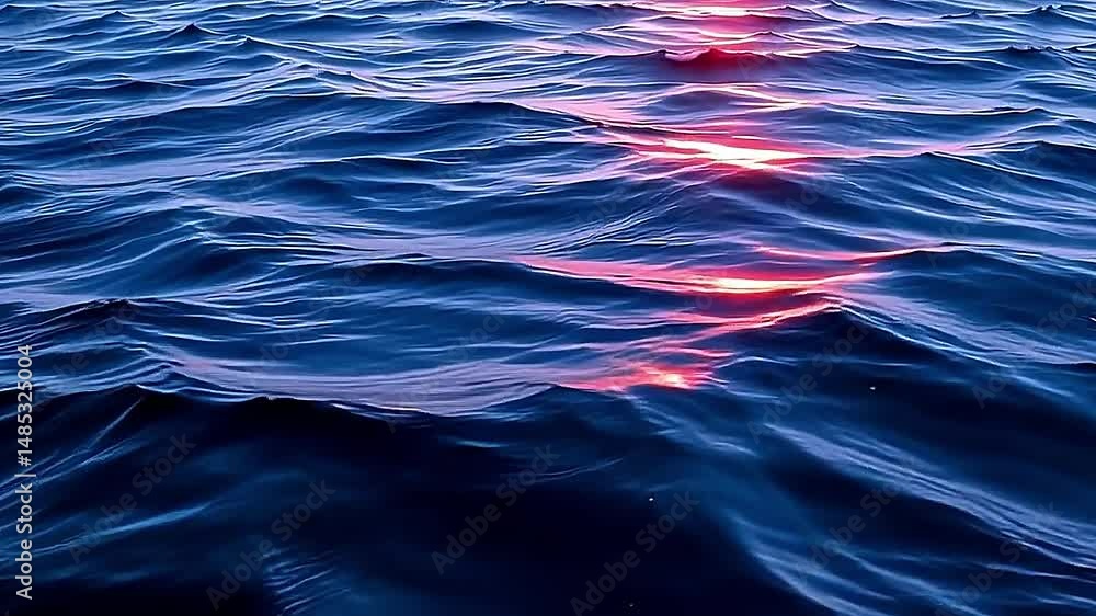 Aufkleber serene seascape dusk dawn where ocean's surface gently rippled reflecting soft hues of setting risin