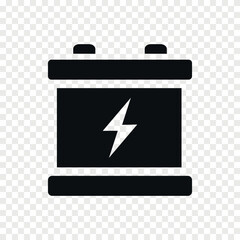 Car accumulator battery flat vector icon