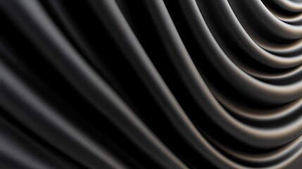 Black Curved Lines Abstract Background