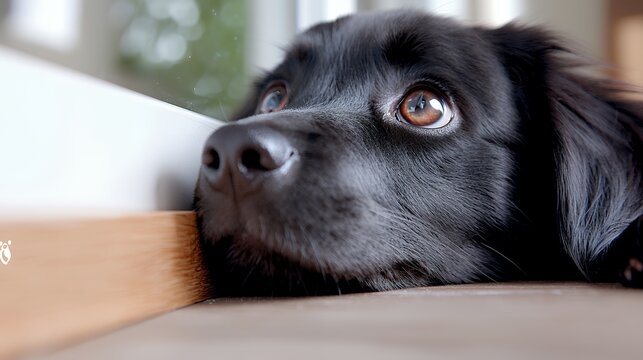 Black Dog Lying Down