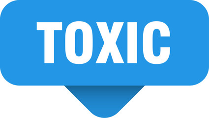 toxic sticker. toxic sign on transparent background