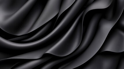 Black Fabric Drapes