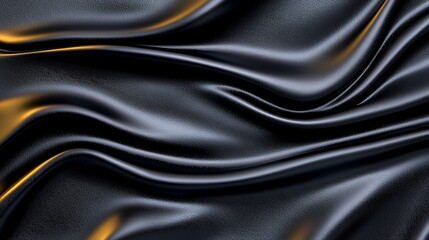 Black Fabric Flowing Elegantly