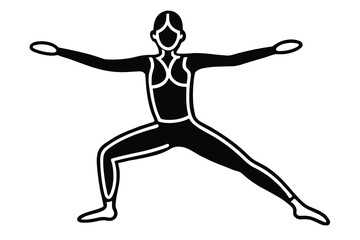 Yoga Tai Chi Fusion Silhouette Vector  Mindful Movement and Wellness Art Design