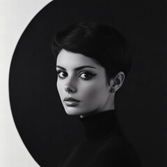 Portrait of a graphic designer black and white