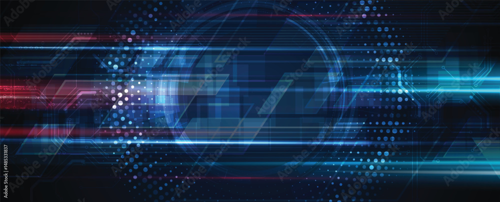 Aufkleber abstract high technology and science background